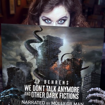 Promo photo for audiobook: "We Don't Talk Anymore and Other Dark Fictions" by J P Behrens, narrated by MG